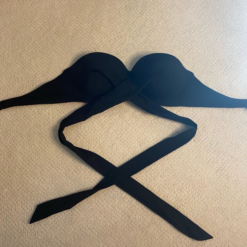 PINK Victoria's Secret Black Strapless Bikini Top